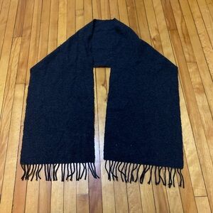 Cushendale Irish Lambswool Scarf Dark Charcoal 100% Wool | Made in Ireland